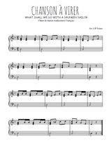 Téléchargez l'arrangement pour piano de la partition de Chanson à virer en PDF